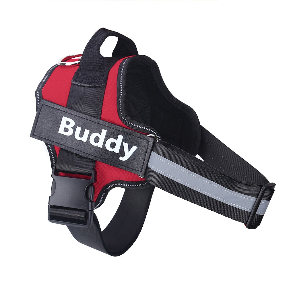 Personalized Reflective Breathable Adjustable Pet Harness